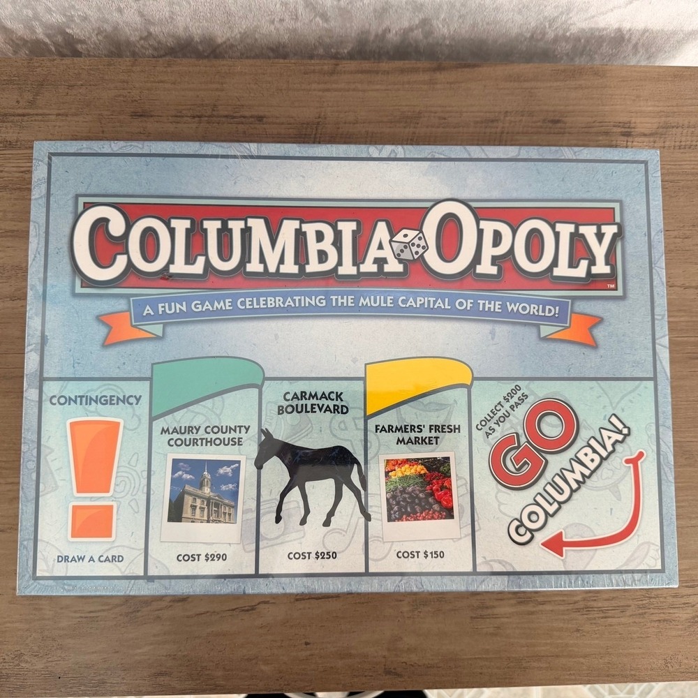 Sealed‎ Columbia-Opoly Board Game Late For The Sky Tennessee